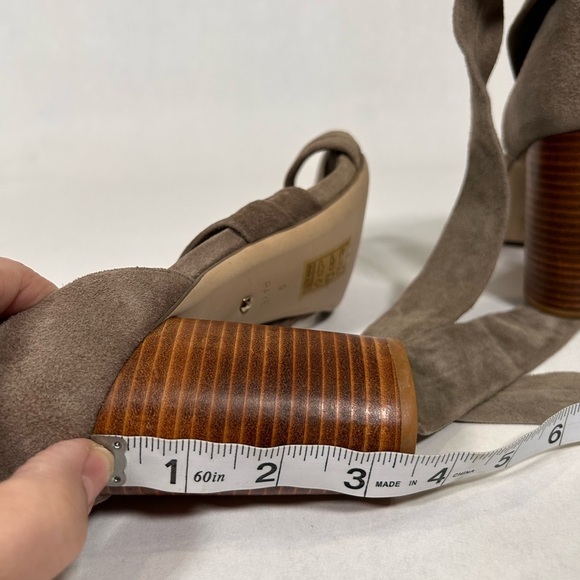 Raye Block Heel Open Toe Wrap Around Ankle Heels - Picture 9 of 10